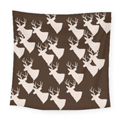 Brown Deer Pattern Square Tapestry (large)