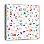 Colorful Abstract Symbols Mini Canvas 8  x 8  (Stretched)