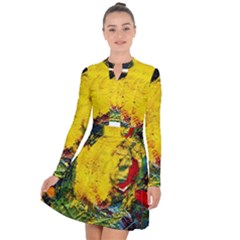 Yellow Chik Long Sleeve Panel Dress by bestdesignintheworld