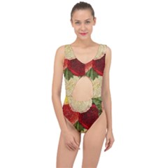 Flowers 1776429 1920 Center Cut Out Swimsuit by vintage2030