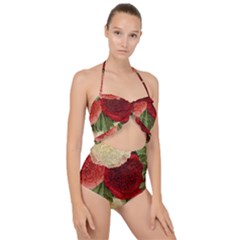Flowers 1776429 1920 Scallop Top Cut Out Swimsuit by vintage2030