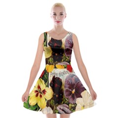 Flowers 1776534 1920 Velvet Skater Dress by vintage2030