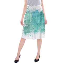 Splash Teal Midi Beach Skirt by vintage2030