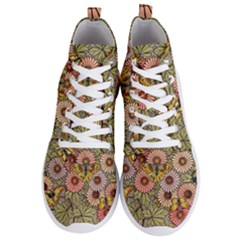Flower And Butterfly Men s Lightweight High Top Sneakers by vintage2030