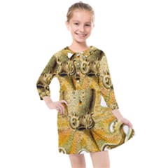 Gold Octopus Kids  Quarter Sleeve Shirt Dress