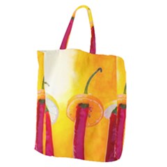 Three Red Chili Peppers Giant Grocery Tote by FunnyCow