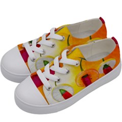Three Red Chili Peppers Kids  Low Top Canvas Sneakers by FunnyCow