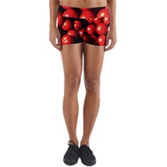 Pile Of Red Tomatoes Yoga Shorts by FunnyCow