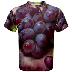 Red And Green Grapes Men s Cotton Tee by FunnyCow