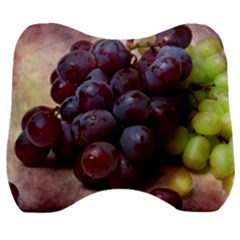 Red And Green Grapes Velour Head Support Cushion by FunnyCow