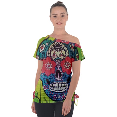 Mexican Skull Tie-up Tee by alllovelyideas