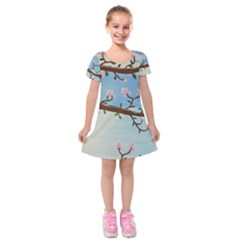 Magnolias Kids  Short Sleeve Velvet Dress