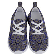 Blue Small Wonderful Floral In Mandalas Running Shoes by pepitasart