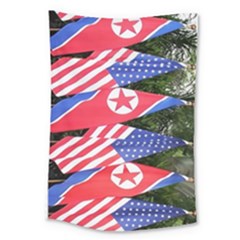 Usa And North Korea Large Tapestry by Wanni