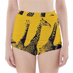 Giraffe  High-waisted Bikini Bottoms by Valentinaart