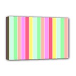Pastel Rainbow Sorbet Deck Chair Stripes Deluxe Canvas 18  x 12  (Stretched)