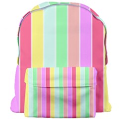 Pastel Rainbow Sorbet Deck Chair Stripes Giant Full Print Backpack by PodArtist