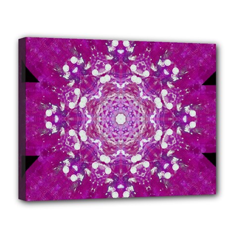 Wonderful Star Flower Painted On Canvas Canvas 14  X 11  (stretched) by pepitasart
