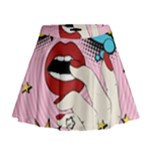 Pop Art   Mini Flare Skirt