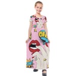 Pop Art   Kids  Short Sleeve Maxi Dress