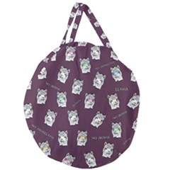 Llama Pattern Giant Round Zipper Tote by Valentinaart