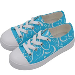 Scribble Reason Design Pattern Kids  Low Top Canvas Sneakers