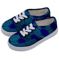 Hexagon Background Geometric Mosaic Kids  Classic Low Top Sneakers by Sapixe