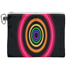 Neon Light Abstract Pattern Lines Canvas Cosmetic Bag (xxl)