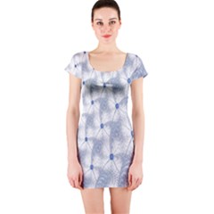 Fractal Art Artistic Pattern Short Sleeve Bodycon Dress