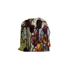 Tiffany Window Colorful Pattern Drawstring Pouch (small) by Sapixe