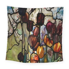 Tiffany Window Colorful Pattern Square Tapestry (large)