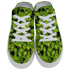 Green Hedge Texture Yew Plant Bush Leaf Half Slippers by Sapixe