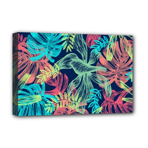 Leaves Tropical Picture Plant Deluxe Canvas 18  X 12  (stretched)
