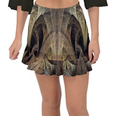 Fractal Art Graphic Design Image Fishtail Mini Chiffon Skirt