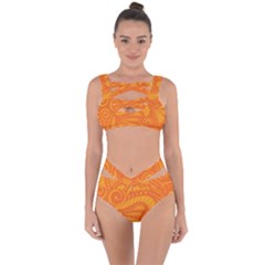 Pop Orange Bandaged Up Bikini Set  by ArtByAmyMinori