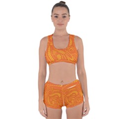 Pop Orange Racerback Boyleg Bikini Set by ArtByAmyMinori