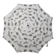 Fast Food Pattern Hook Handle Umbrellas (small) by Valentinaart