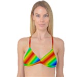 Background Diagonal Refraction Reversible Tri Bikini Top