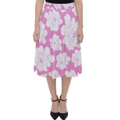 Beauty Flower Floral Pink Classic Midi Skirt