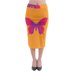 Butterfly Wings Insect Nature Midi Pencil Skirt by Nexatart