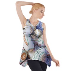 Model Color Traditional Side Drop Tank Tunic by Nexatart