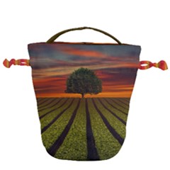 Natural Tree Drawstring Bucket Bag by Alisyart
