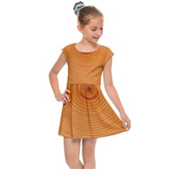 Rings Wood Line Kids Cap Sleeve Dress by Alisyart