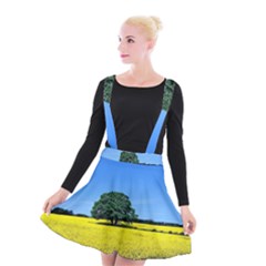 Tree In Field Suspender Skater Skirt by Alisyart