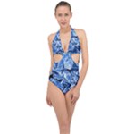 Cold Ice Halter Front Plunge Swimsuit