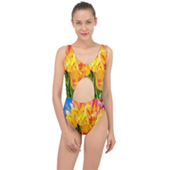 Festival Of Tulip Flowers Center Cut Out Swimsuit by FunnyCow