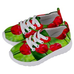 Red Tulip Flowers, Sunny Day Kids  Lightweight Sports Shoes by FunnyCow