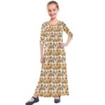 Victorian Girl Labels Kids  Quarter Sleeve Maxi Dress