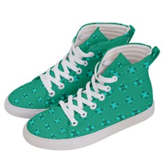 Modern Bold Geometric Green Circles Sm Men s Hi-top Skate Sneakers by BrightVibesDesign
