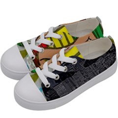 2451 Trill Cover Final Kids  Low Top Canvas Sneakers by RWTFSWIMWEAR